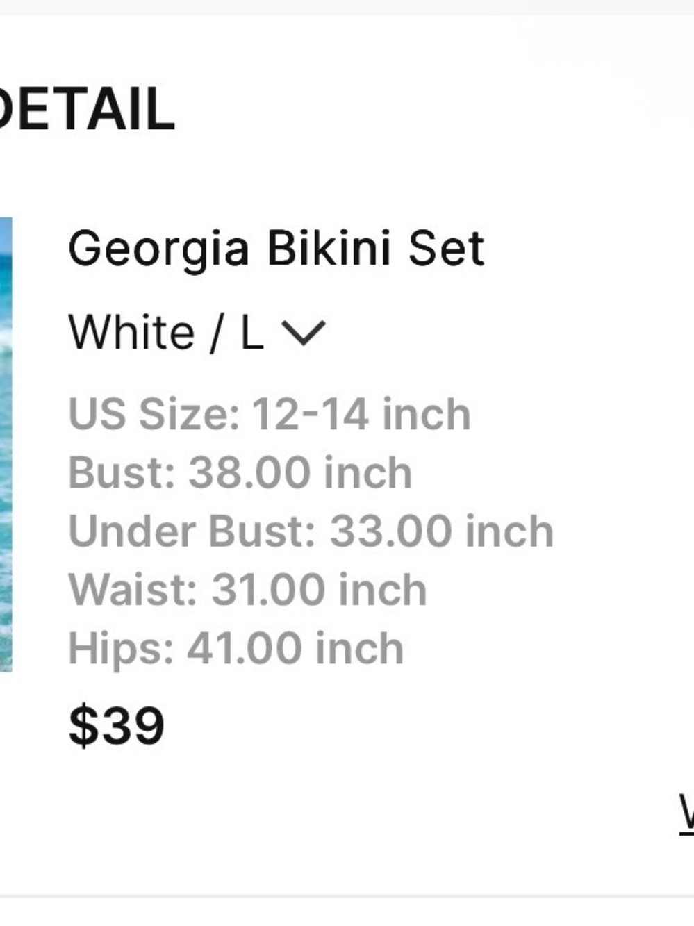 Azazie White Ruffle Halter Bikini - Picture 6 of 6